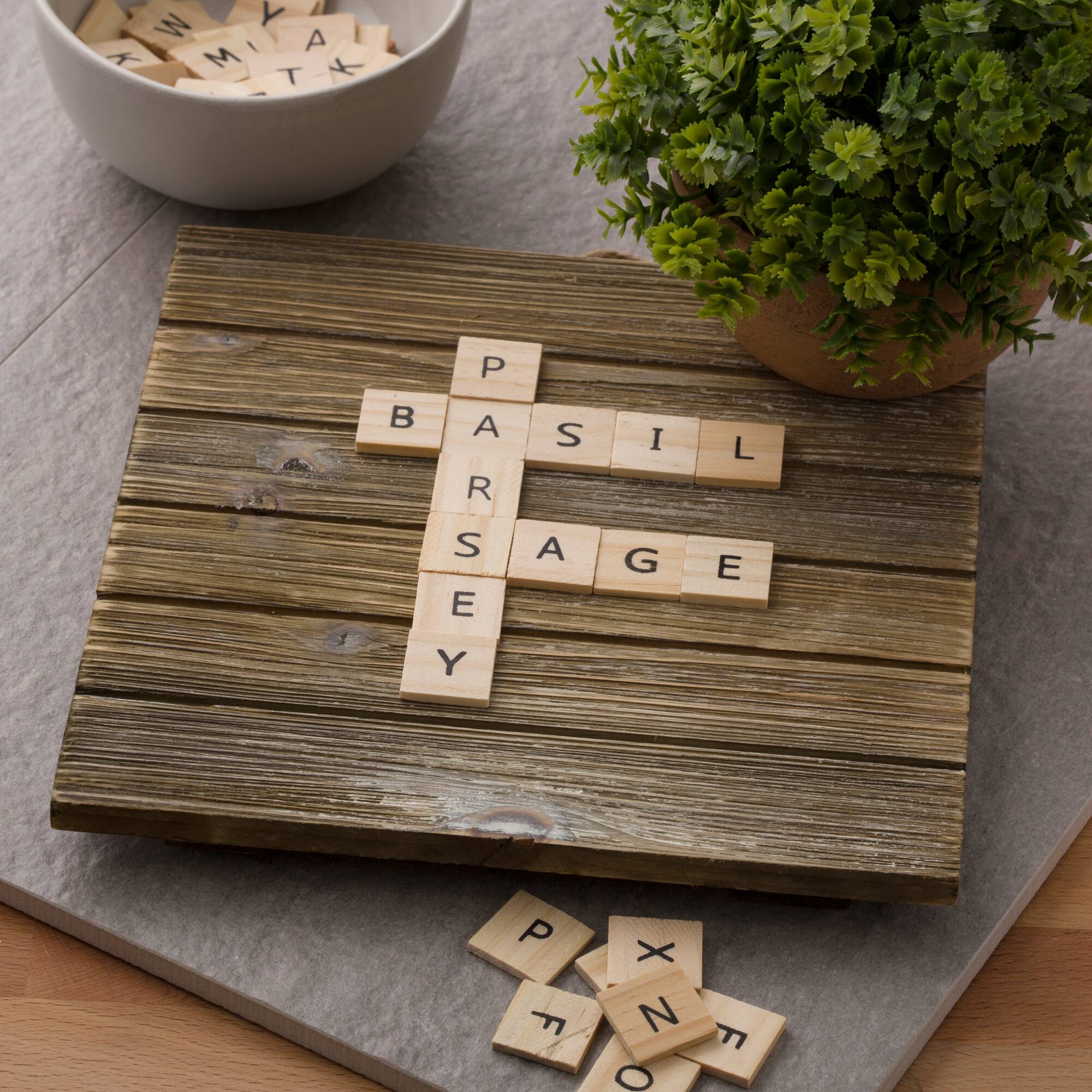 6 Packs: 60 ct. (360 total) 3/4" Wood Alphabet Tiles by Make Market®